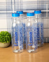 Lemon Bottles, Blue, Plastic, Set of 4, 1 Litre - MARKET 99