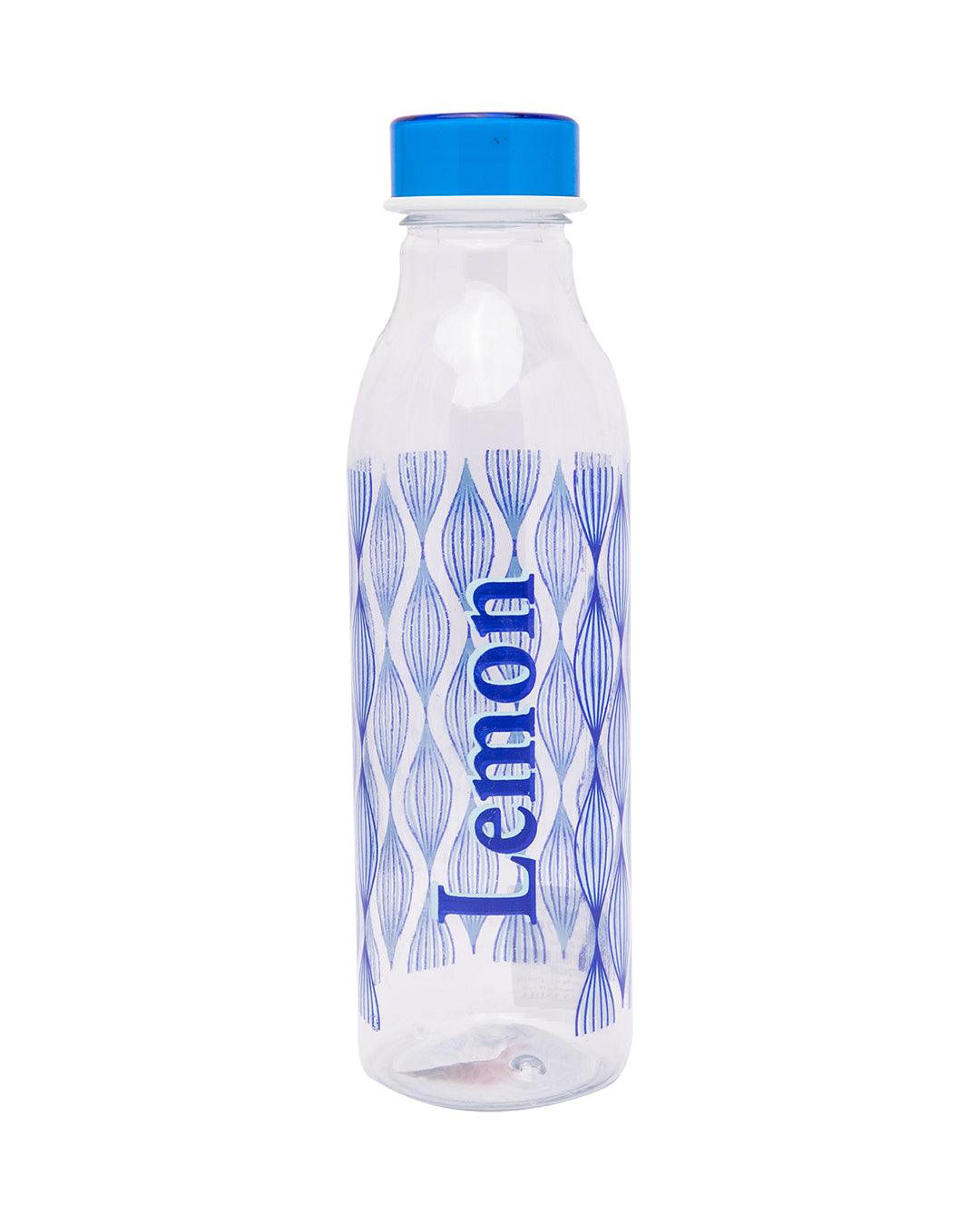 Lemon Bottles, Blue, Plastic, Set of 4, 1 Litre - MARKET 99