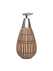 Light Brown Ceramic Pear Shape Soap Dispenser - 350mL - MARKET 99