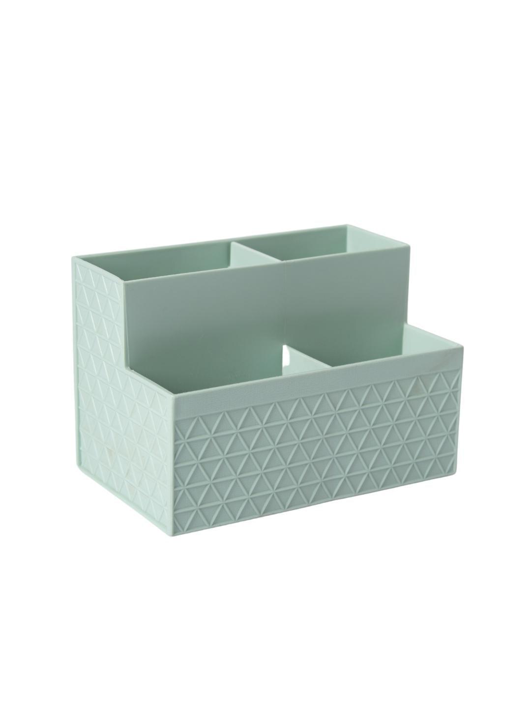 Light Green Desk Organizer With Four Compartments