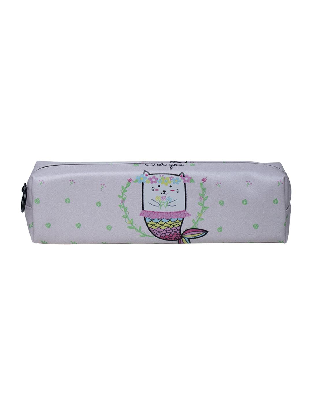 Light Pink Pencil Pouch - Fish Print - MARKET 99