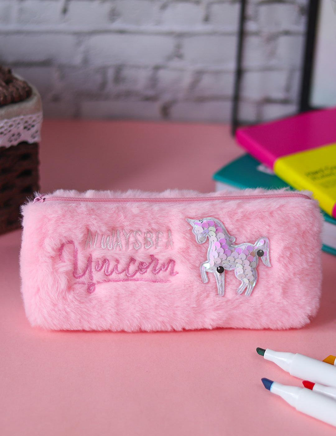 Light Pink Pencil Pouch - Fur - MARKET 99