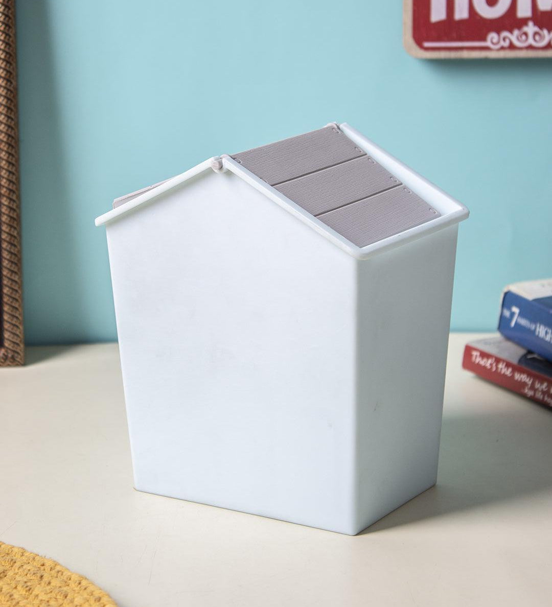 Lightblue Plastic Swing Dustbin - MARKET 99