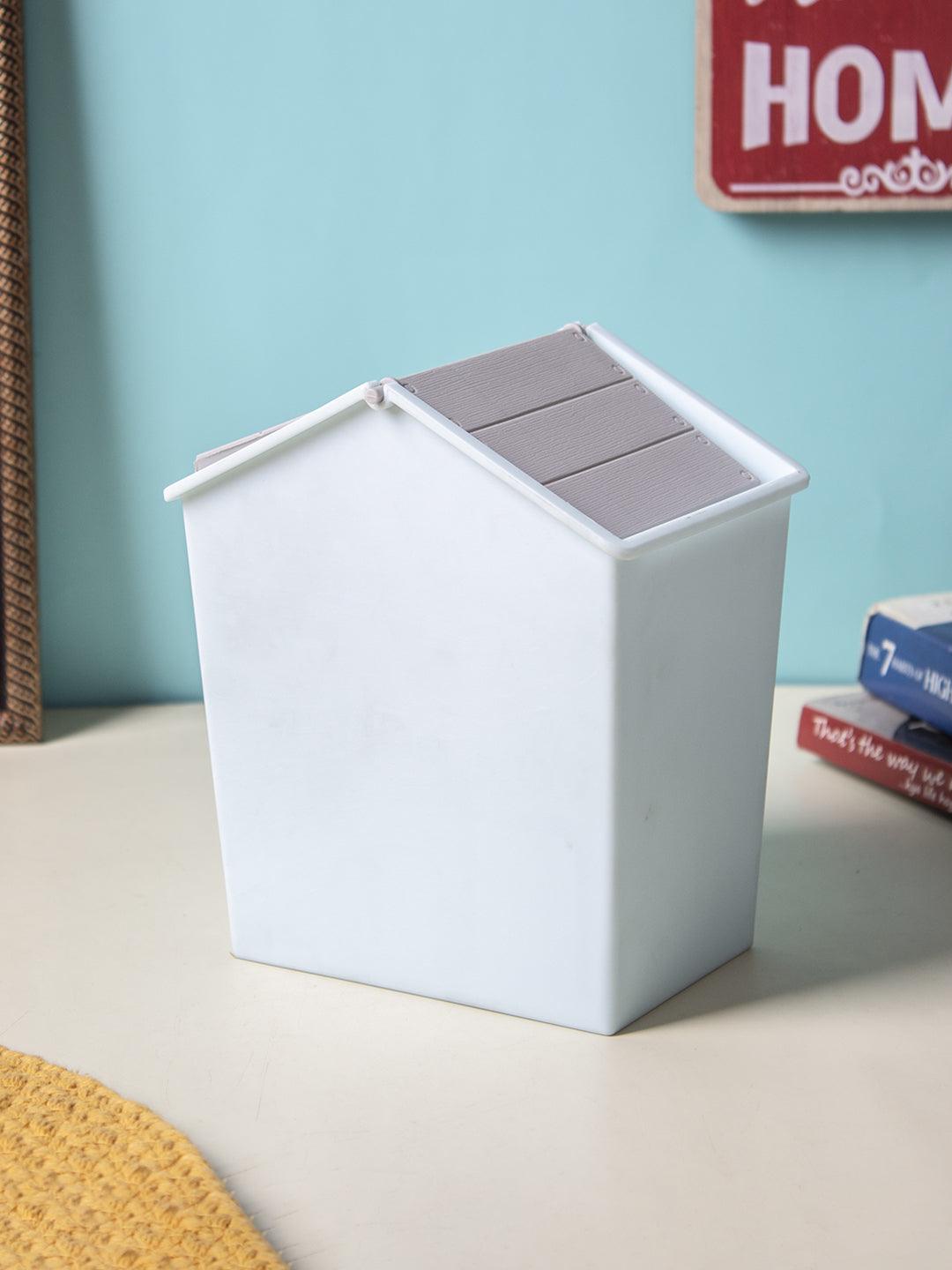 Lightblue Plastic Swing Dustbin - MARKET 99