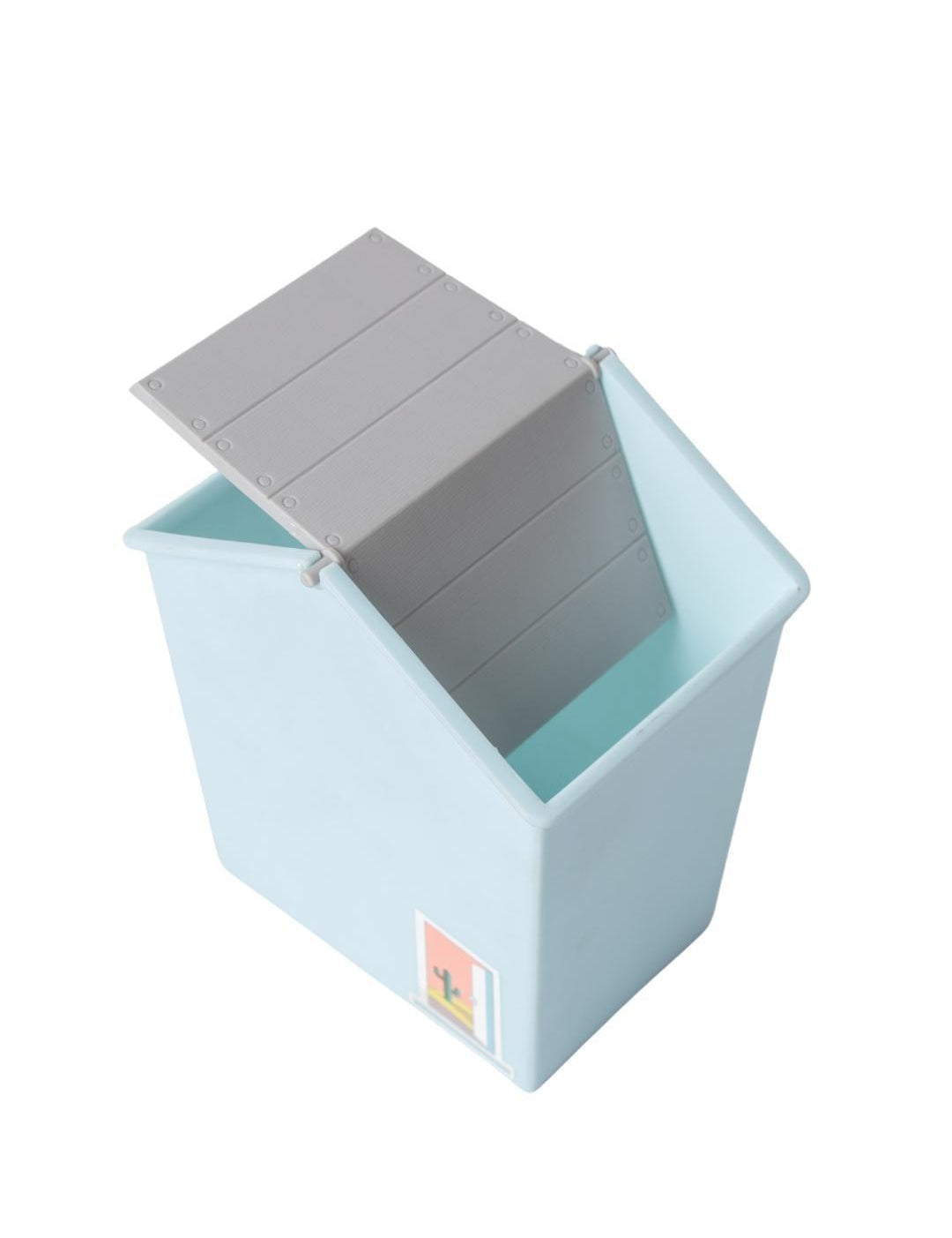 Lightblue Plastic Swing Dustbin - MARKET 99