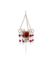 Lighting Hanging Crystal T-Light Holder, Diwali Collection, Red, Iron - MARKET 99