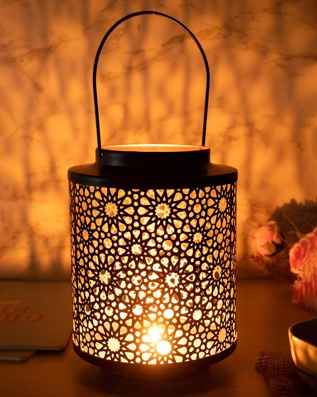 Lighting Home Decoration Hanging Candle Holder, Black, Iron