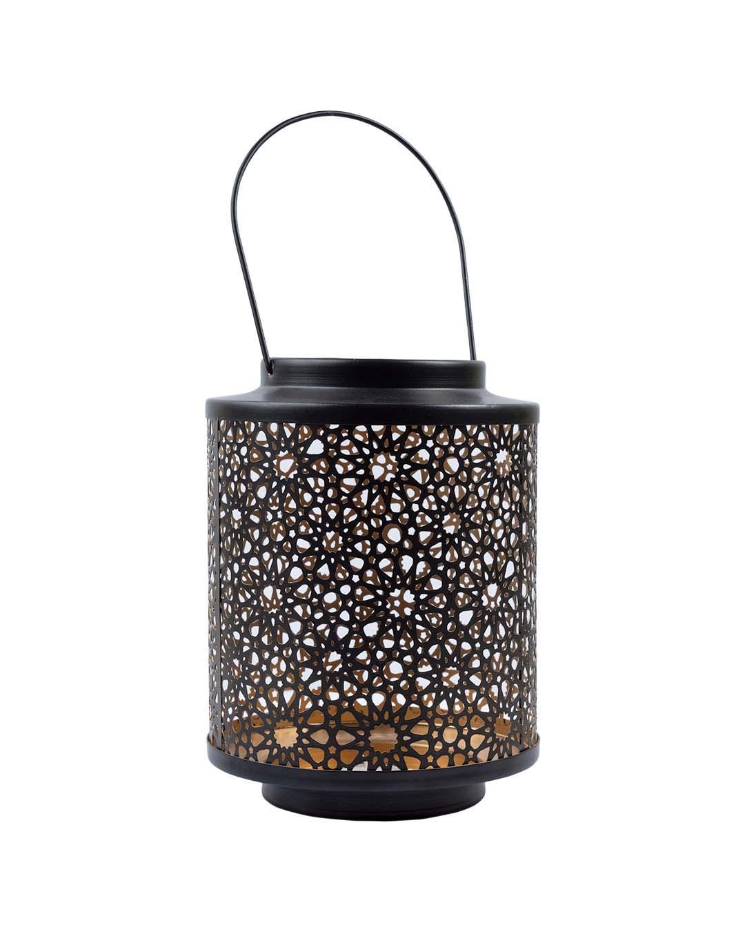 Lighting Home Decoration Hanging Candle Holder, Black, Iron