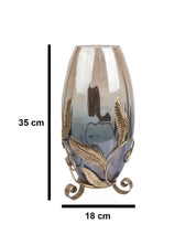 Lighting Lustre Vase with Leaf, Diwali Collection, Golden Colour, Iron - MARKET 99