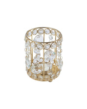 Lighting Silver Crystal Votive Candle Holder, T-Light Holder, Diwali Special, Golden Colour, Iron - MARKET 99