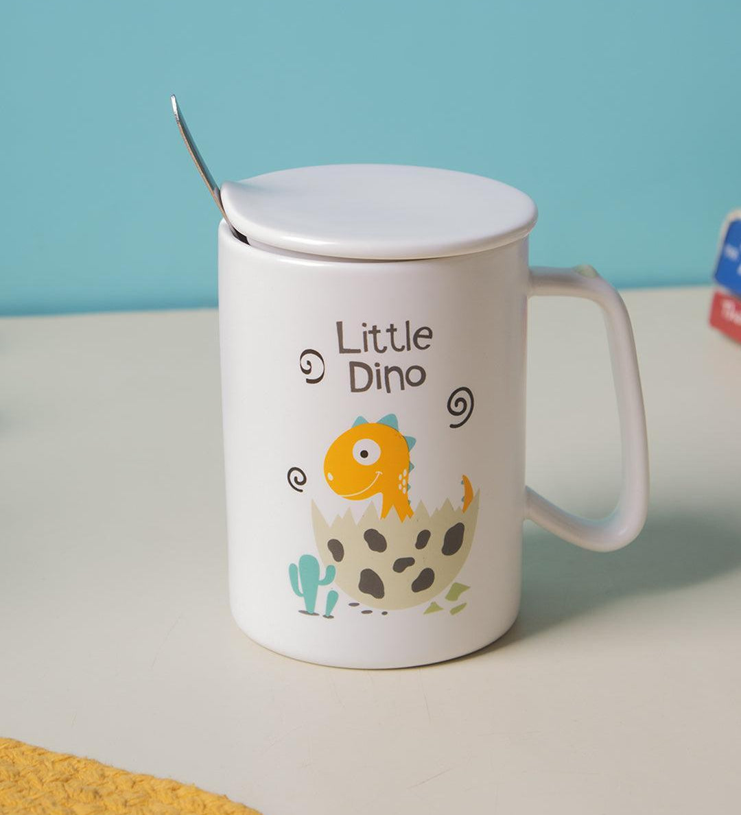 LITTLE DINO' Coffee Mug With Lid - Little Dragon, 400 Ml