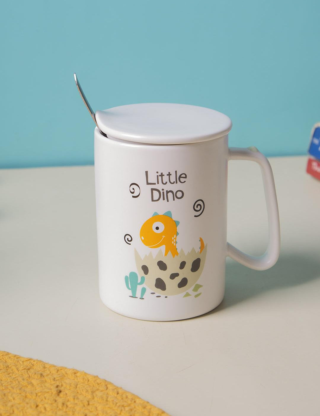 LITTLE DINO' Coffee Mug With Lid - Little Dragon, 400 Ml