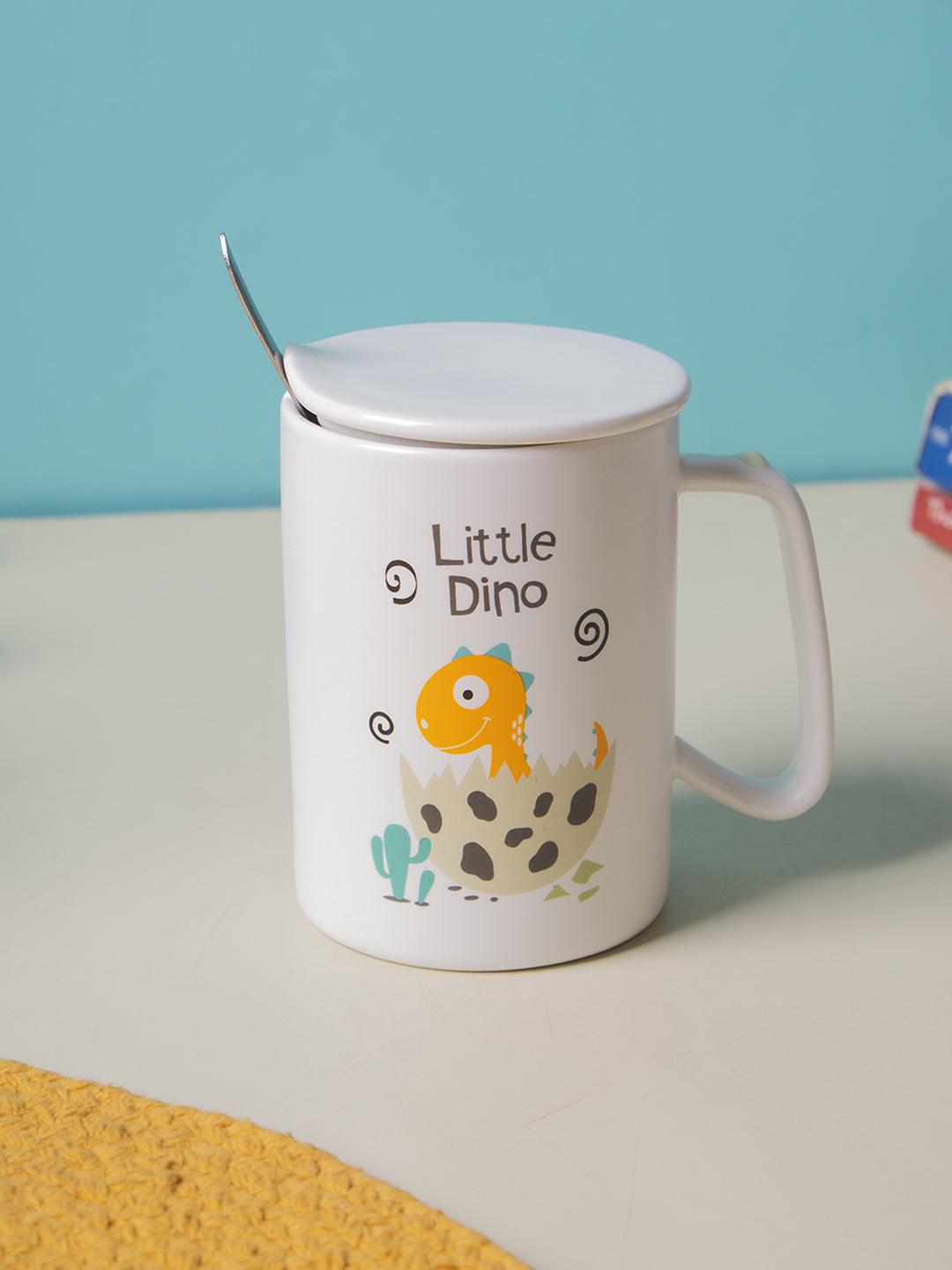 LITTLE DINO' Coffee Mug With Lid - Little Dragon, 400 Ml