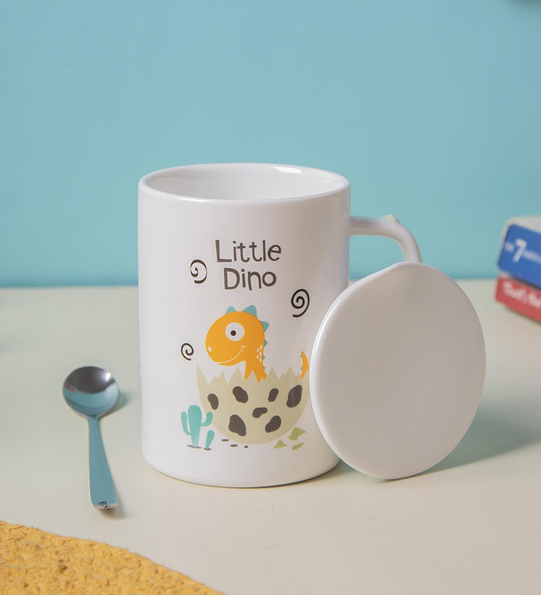 LITTLE DINO' Coffee Mug With Lid - Little Dragon, 400 Ml