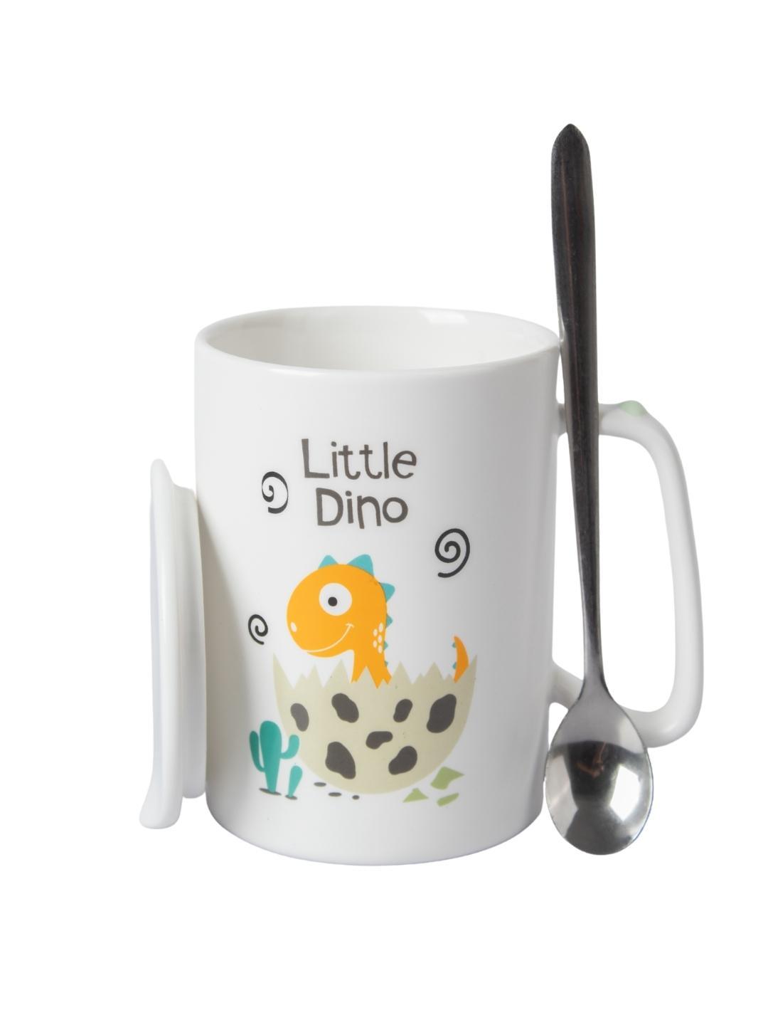 LITTLE DINO' Coffee Mug With Lid - Little Dragon, 400 Ml
