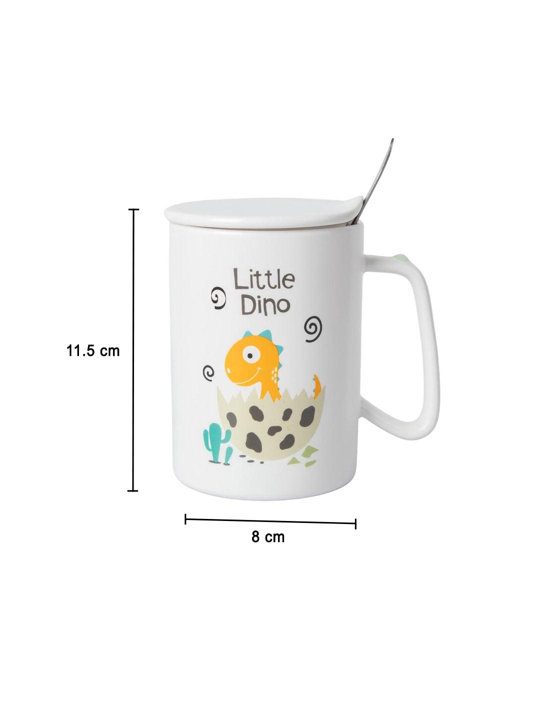 LITTLE DINO' Coffee Mug With Lid - Little Dragon, 400 Ml