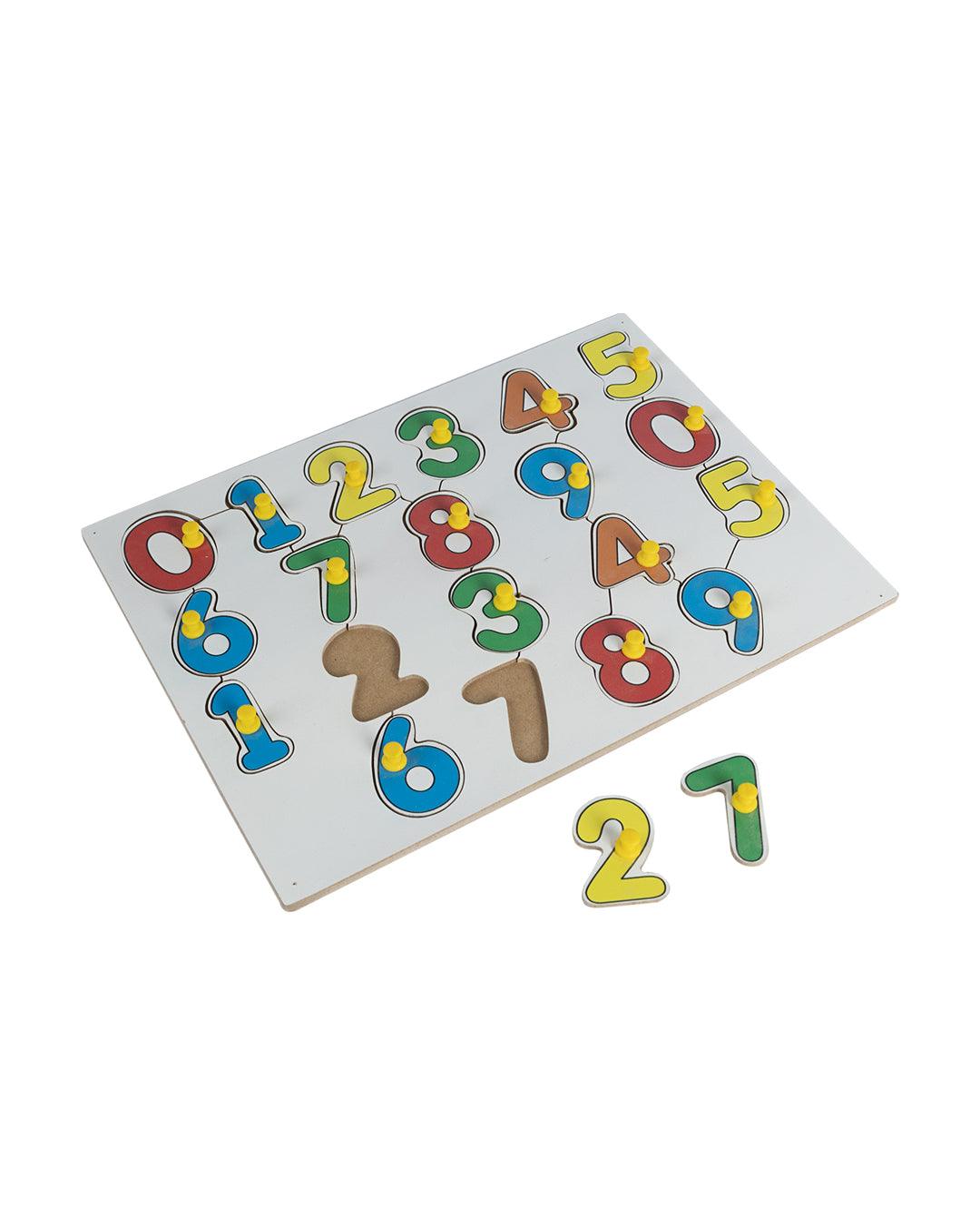 Little Genius English Numbers 0 To 9 Puzzle - Education Toy for Kids - MARKET 99
