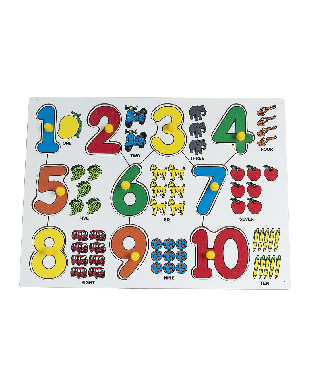 Little Genius Numbers Picture Match Puzzle - Education Toy for Kids - MARKET 99