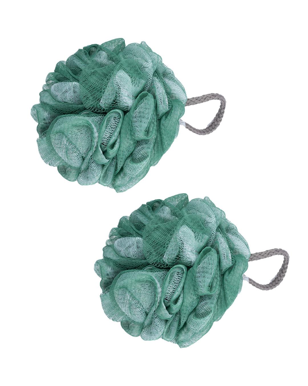 Loofah, Plastic, Green, Set of 2 - MARKET 99