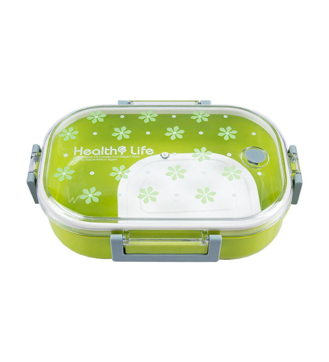 Lunch Box, Floral Print, Green, Plastic - MARKET 99