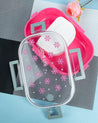 Lunch Box, Floral Print, Pink, Plastic - MARKET 99