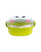 Lunch Box for Kids With Spoon, Frog Design, Green, Plastic - MARKET 99