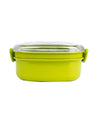 Lunch Box for Kids With Spoon, Frog Design, Green, Plastic - MARKET 99