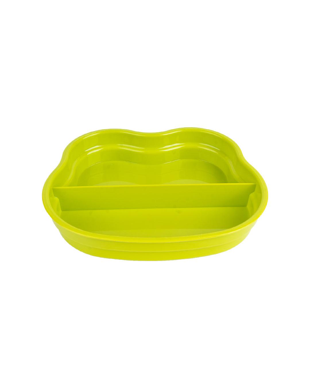 Lunch Box for Kids With Spoon, Frog Design, Green, Plastic - MARKET 99