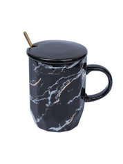Marble Ceramic Mugs With Lid (350 mL) - MARKET 99