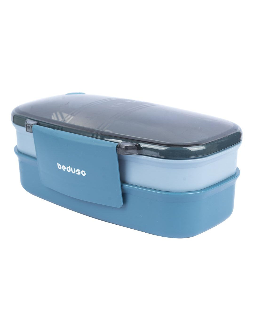 Market 99 Double Layer Lunch Box (1200 mL), Dual Tone, Dark Blue, Plastic - MARKET 99