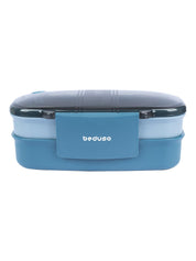 Market 99 Double Layer Lunch Box (1200 mL), Dual Tone, Dark Blue, Plastic - MARKET 99