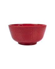 Market 99 Hammered Melamine Tableware Red Glossy Finish Soup Bowls for Dining Table (Set Of 6, 300 mL ) - MARKET 99