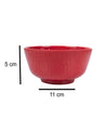Market 99 Hammered Melamine Tableware Red Glossy Finish Soup Bowls for Dining Table (Set Of 6, 300 mL ) - MARKET 99