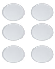 Market 99 Hammered Melamine Tableware White Glossy Finish Full Plates for Dining Table (Set Of 6, White) - MARKET 99