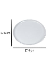 Market 99 Hammered Melamine Tableware White Glossy Finish Full Plates for Dining Table (Set Of 6, White) - MARKET 99