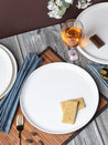Market 99 Hammered Melamine Tableware White Glossy Finish Quarter Plates for Dining Table (Set Of 6, White) - MARKET 99