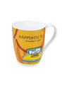 Market 99 - 'HAPPINESS IS … breakfast in bed' Graphic Print Ceramic Tea, Milk & Coffee Mugs (Set of 2, 340 mL) - MARKET 99