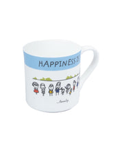 Market 99 - 'HAPPINESS IS … family' Graphic Print Serving Tea, Milk & Coffee Mugs In Ceramic (Set of 2, 340 mL) - MARKET 99