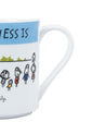 Market 99 - 'HAPPINESS IS … family' Graphic Print Serving Tea, Milk & Coffee Mugs In Ceramic (Set of 2, 340 mL) - MARKET 99
