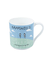 Market 99 - 'HAPPINESS IS … having you in life' Graphic Print Serving Tea, Milk & Coffee Mugs In Ceramic (Set of 2, 340 mL) - MARKET 99