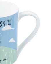 Market 99 - 'HAPPINESS IS … having you in life' Graphic Print Serving Tea, Milk & Coffee Mugs In Ceramic (Set of 2, 340 mL) - MARKET 99