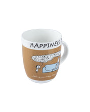 Market 99 - 'HAPPINESS IS … telling you every little detail' Graphic Print Serving Tea, Milk & Coffee Mugs In Ceramic (Set of 2, 340 mL) - MARKET 99