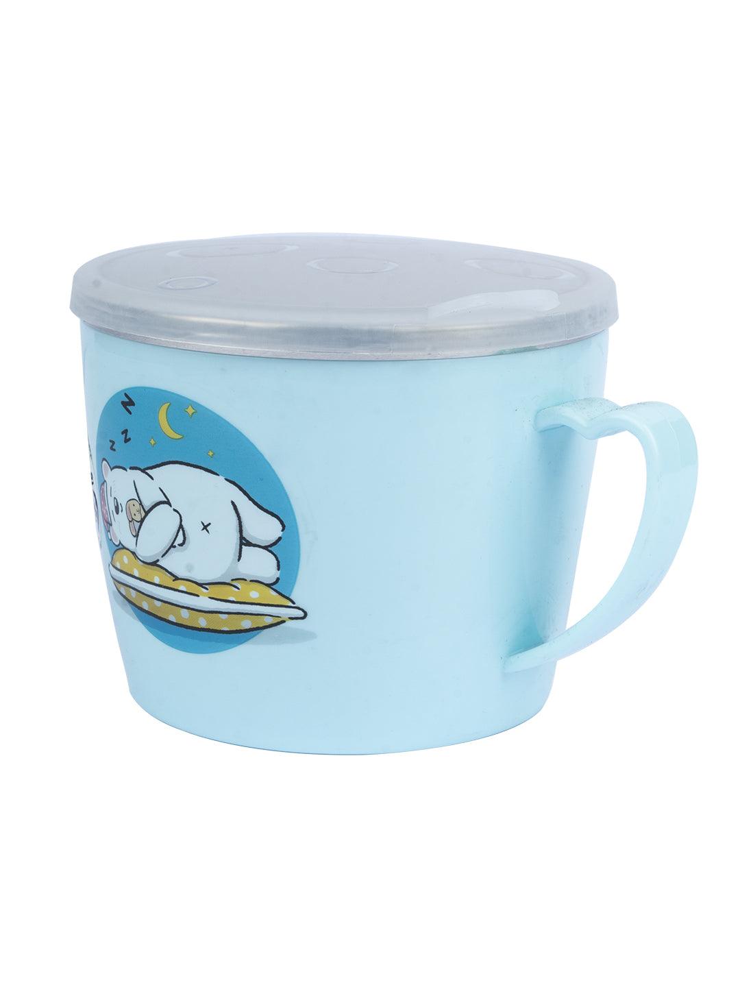 Market 99 Kids Mug With Lid (500 mL), Sleeping Bear, Sky Blue, Plastic - MARKET 99