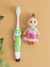 Market 99 Kids Toothbrush Set Of 2 Pcs (Assorted), Car & Doll, Assorted, Plastic - MARKET 99