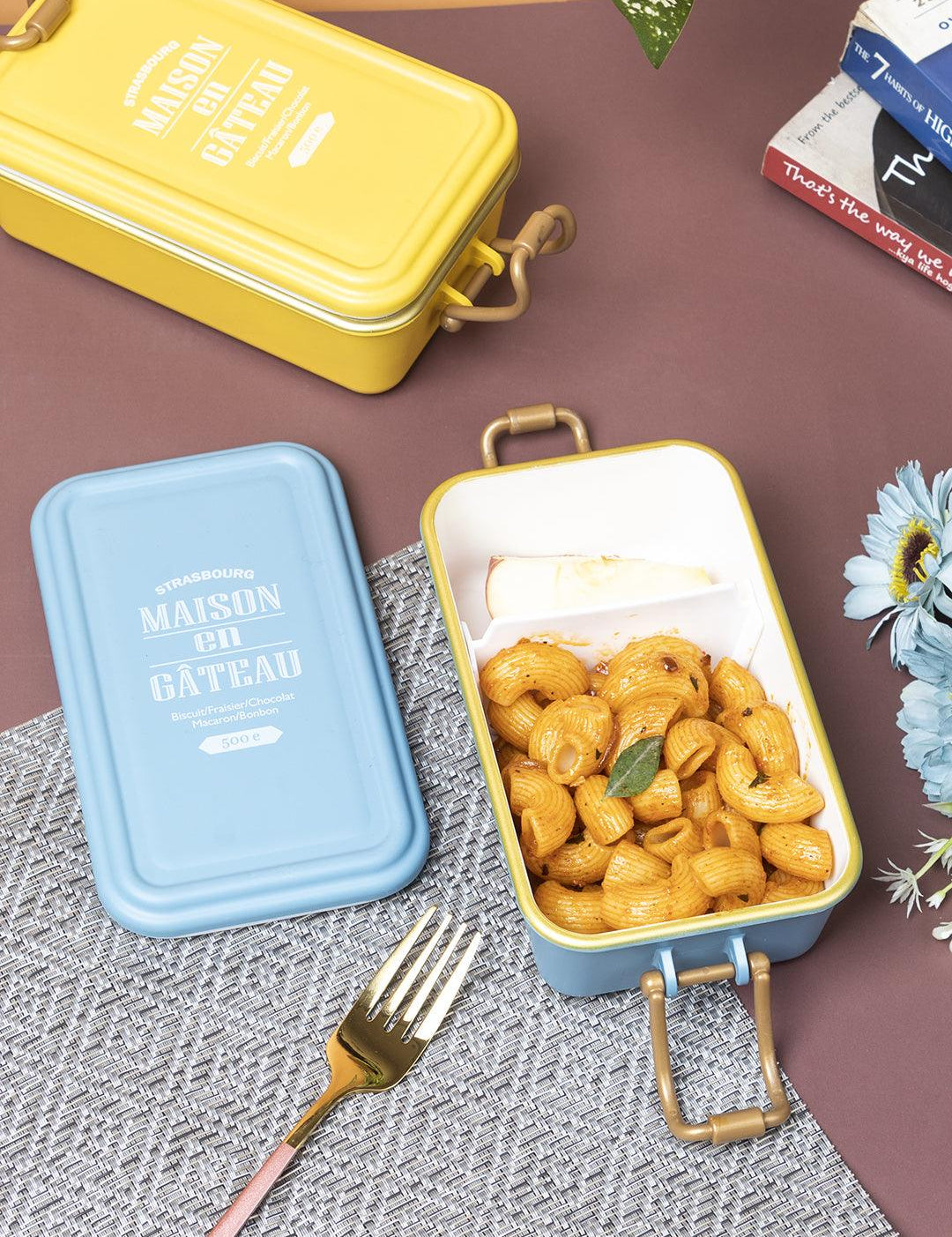 Market 99 Lunch Box (500 mL), Dual Tone, Dark Blue, Plastic - MARKET 99