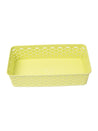 Market 99 Medium Plastic Multipurpose Storage Basket ( Set Of 4, Solid Green Colour) - MARKET 99
