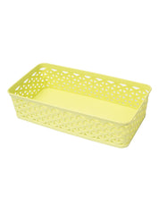 Market 99 Medium Plastic Multipurpose Storage Basket ( Set Of 4, Solid Green Colour) - MARKET 99