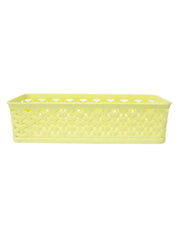 Market 99 Medium Plastic Multipurpose Storage Basket ( Set Of 4, Solid Green Colour) - MARKET 99