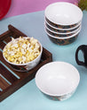 Market 99 Melamine Tableware Glossy Finish Dual Glazed Soup Bowls for Dining Table (Set Of 6, 250 mL ) - MARKET 99