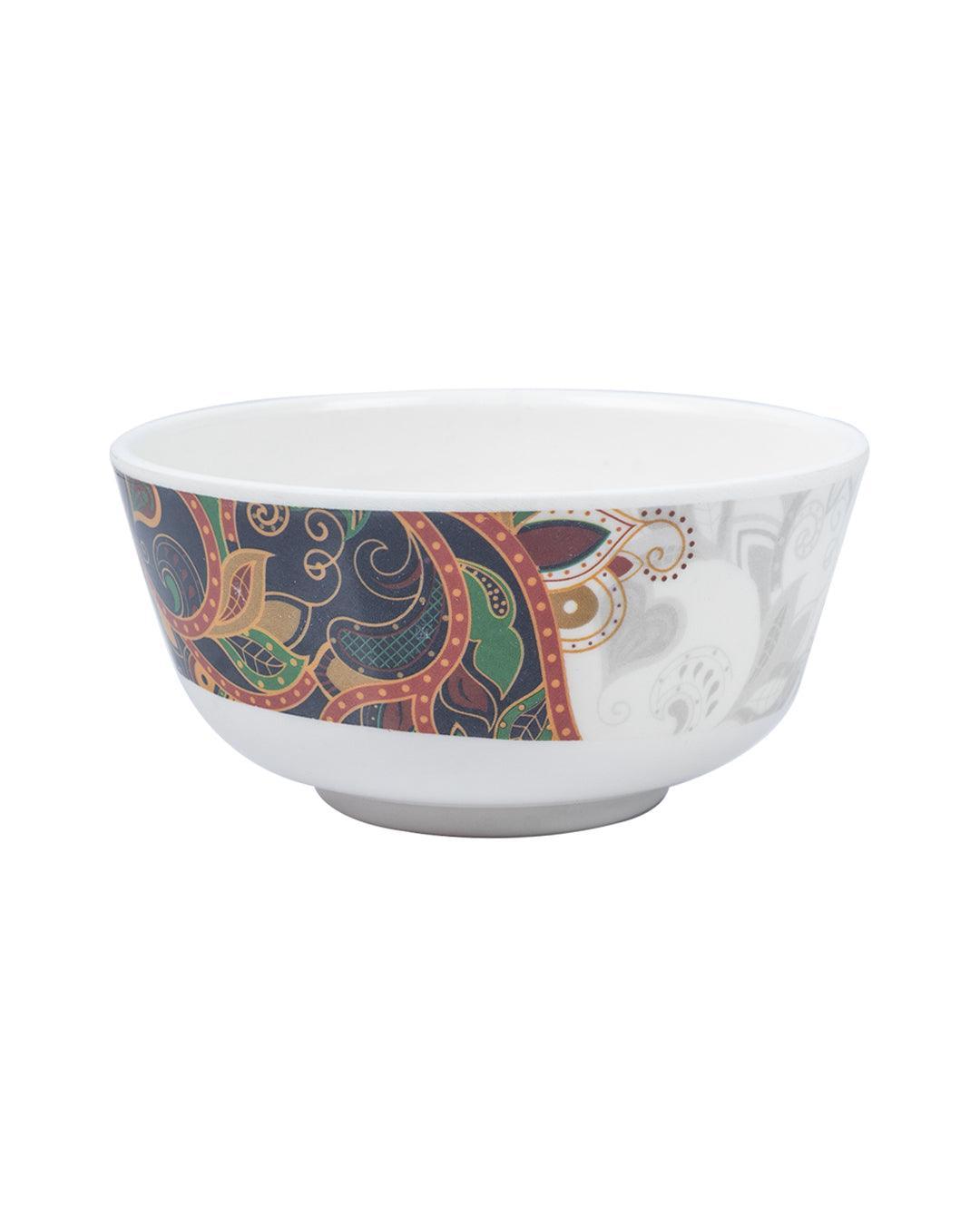 Market 99 Melamine Tableware Glossy Finish Dual Glazed Soup Bowls for Dining Table (Set Of 6, 250 mL ) - MARKET 99